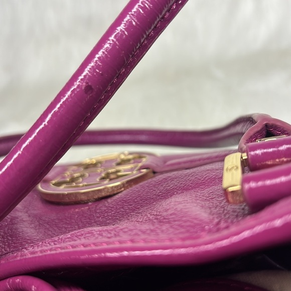 ✨Tory Burch Amanda Leather Tote Bag – Rare Purple – Large Shoulder Tote✨ - Picture 8 of 16